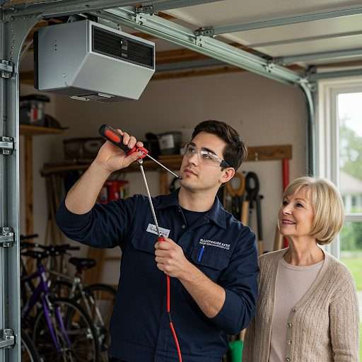 Garage door technician inspection